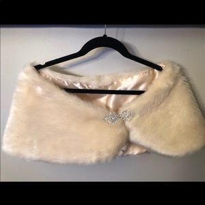 Faux fur shawl